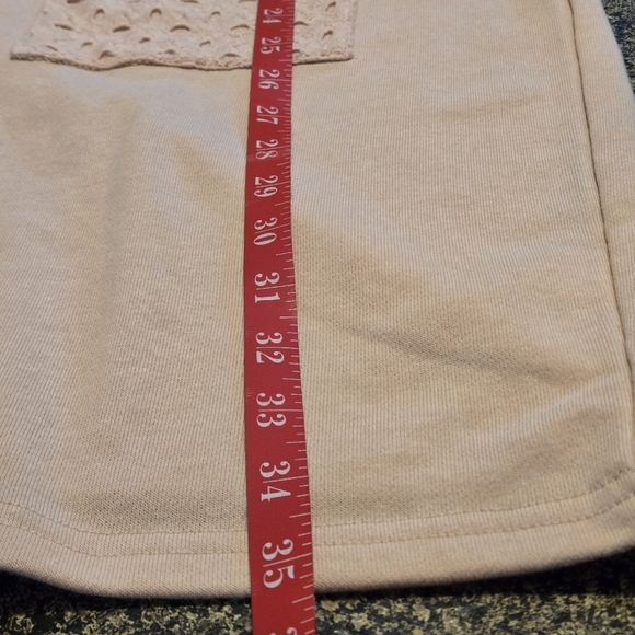 Venus Light Peach Romper Dress Sleeveless Shoulder Ties Front Pockets Women L - Picture 12 of 12